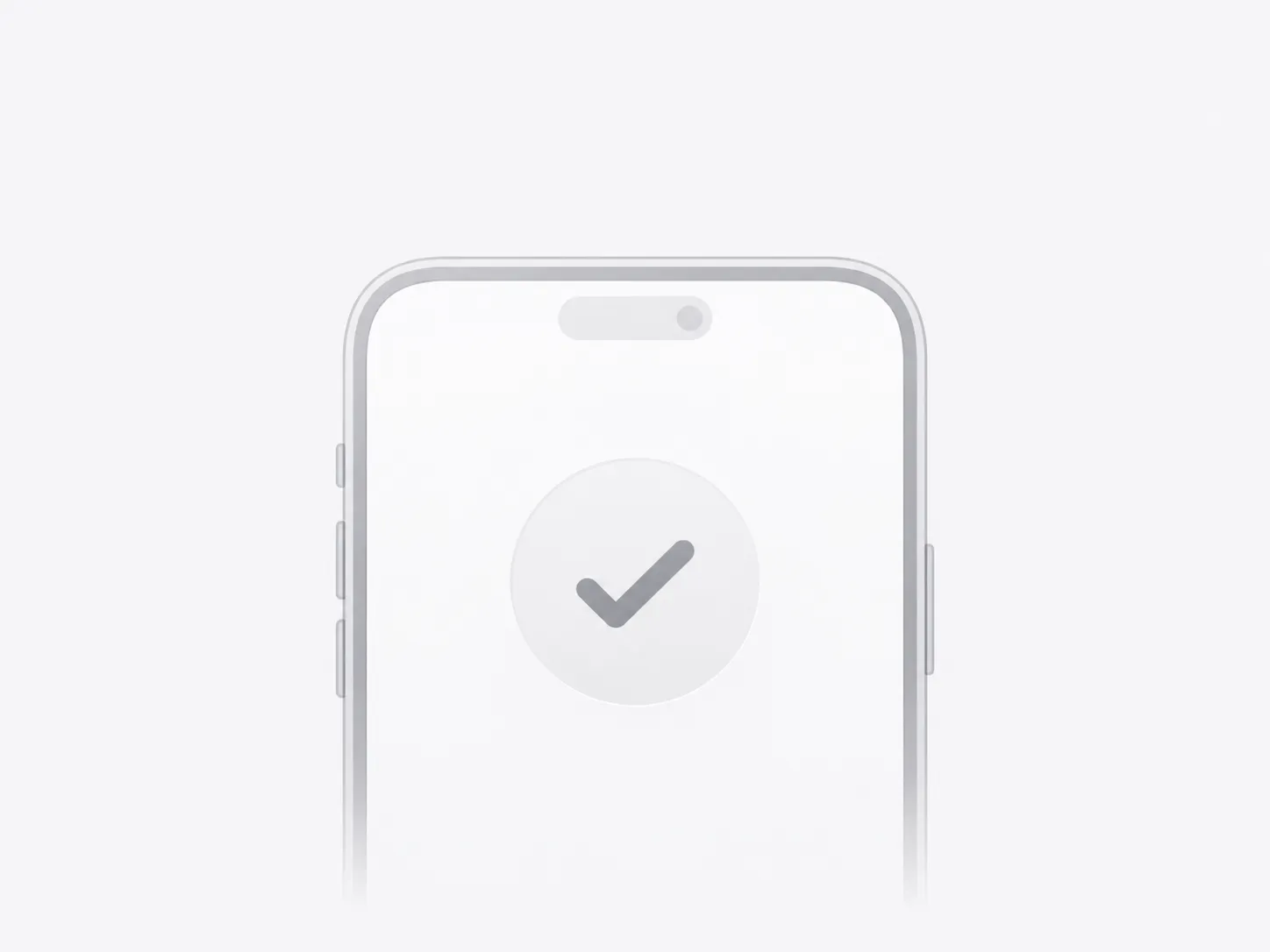 Teléfono con una tarea de seguridad marcada como completada
